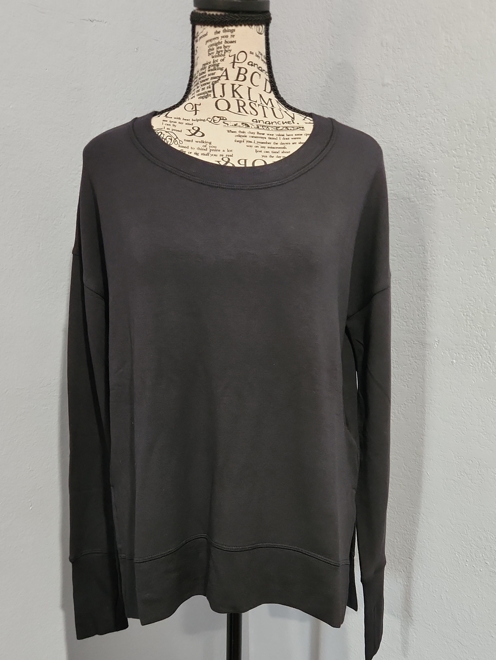 Athleta Black Crewneck Top.